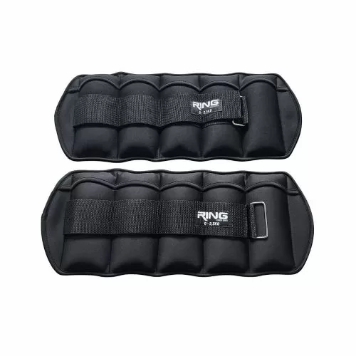 RING utezi s čičkom za zglobove, podesivi, 2 × 2,5 kg – RX LKW-1231