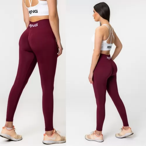 RING Flow Seamless tajice Burgundy