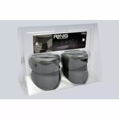 RING Utezi sa čičkom od 2x 2kg (tamno sivi) - RX AW 2201